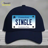 Single Connecticut Novelty License Plate Hat Cotton / Navy