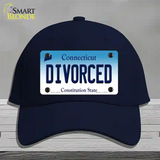 Divorced Connecticut Novelty License Plate Hat Cotton / Navy