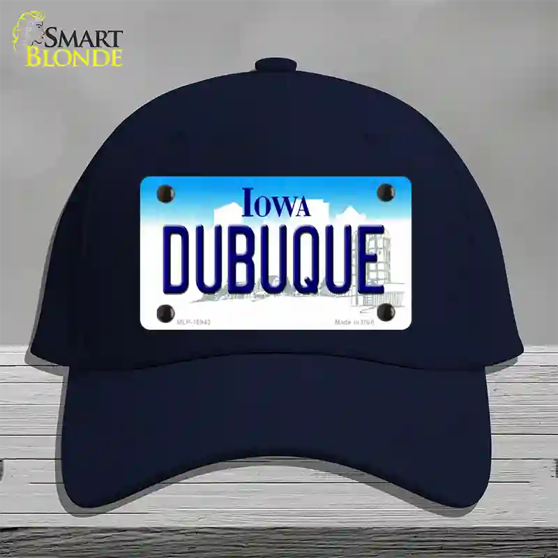 Dubuque Iowa Novelty License Plate Hat Cotton / Navy