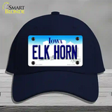 Elk Horn Iowa Novelty License Plate Hat Cotton / Navy