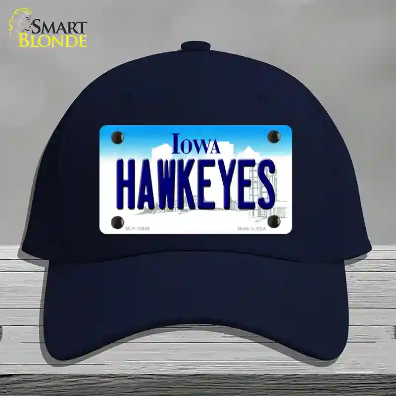 Hawkeyes Iowa Novelty License Plate Hat Cotton / Navy