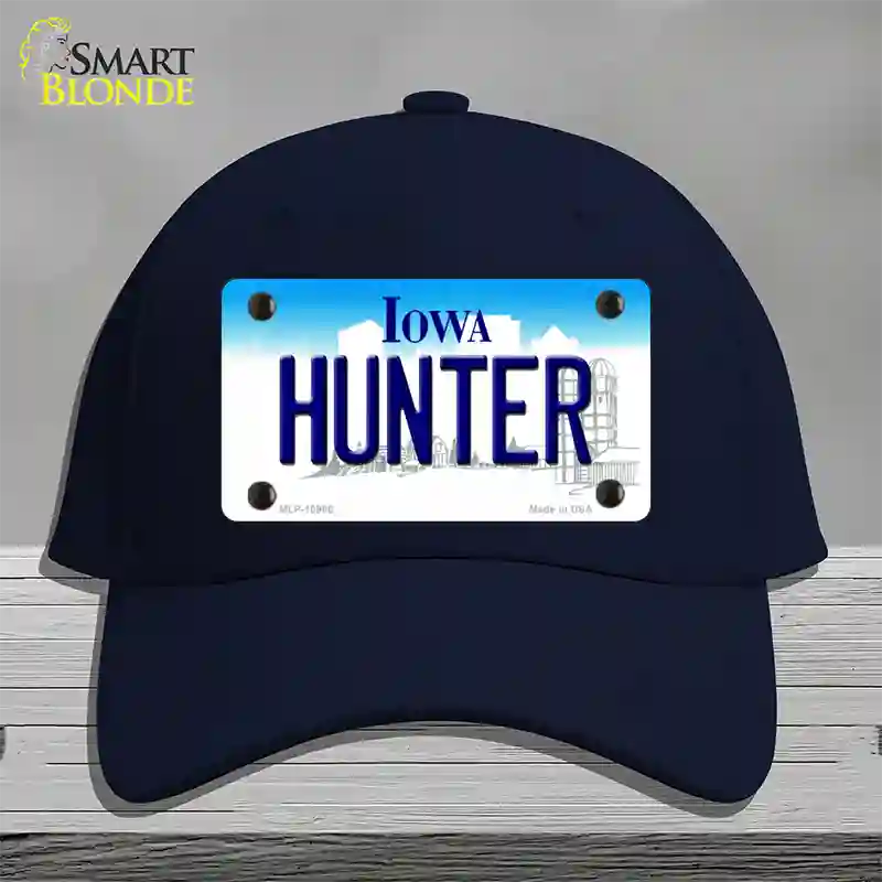 Hunter Iowa Novelty License Plate Hat Cotton / Navy