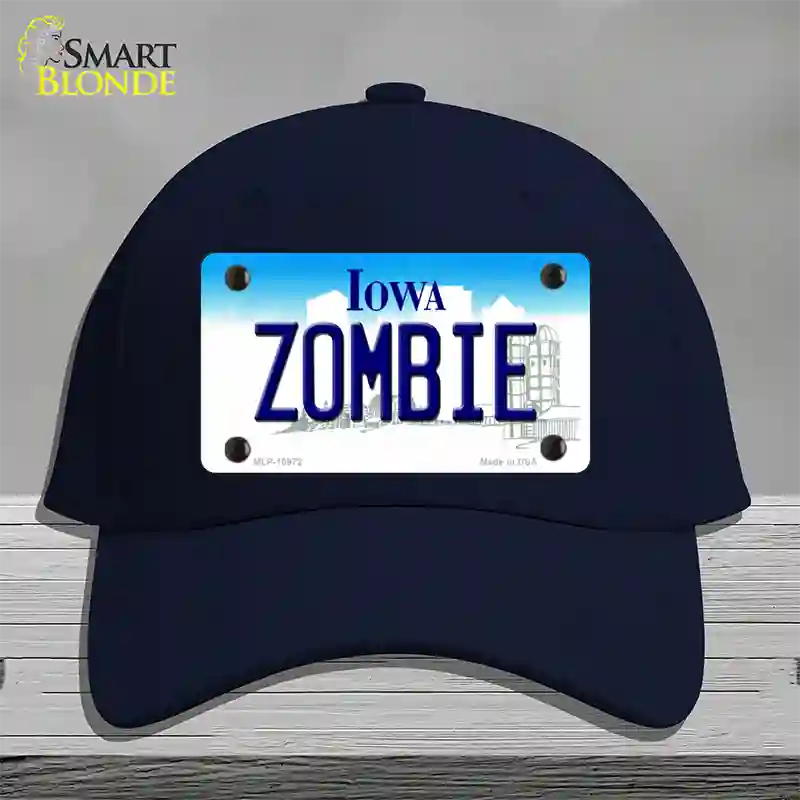 Zombie Iowa Novelty License Plate Hat Cotton / Navy