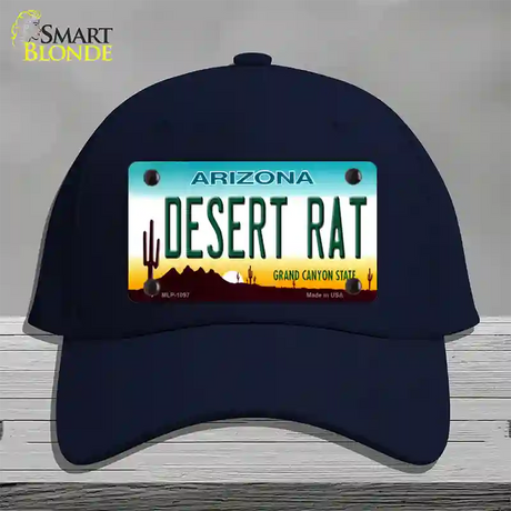 Desert Rat Arizona Novelty License Plate Hat Cotton / Navy