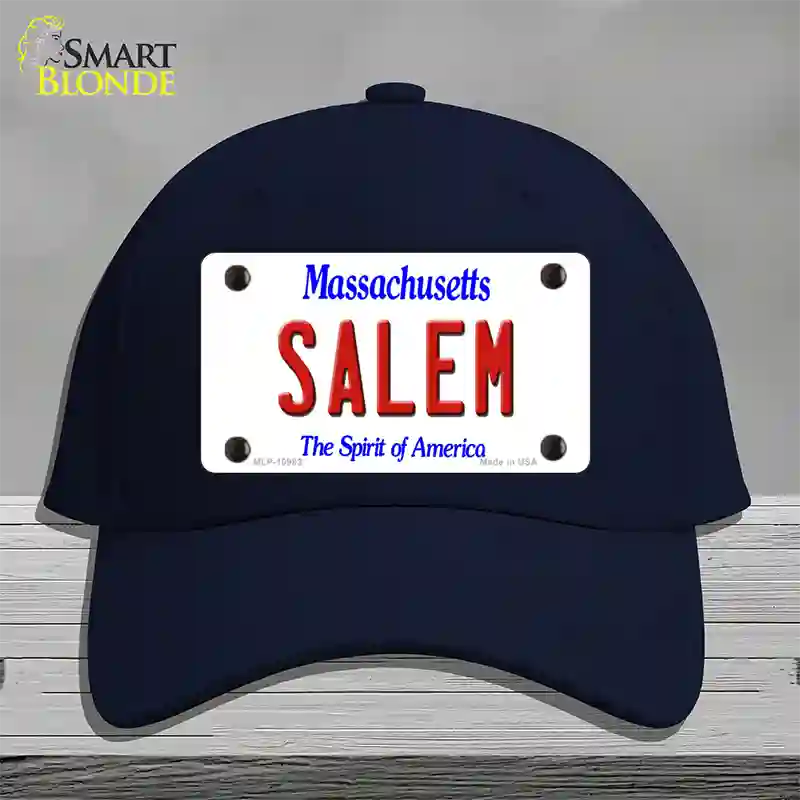 Salem Massachusetts Novelty License Plate Hat Cotton / Navy