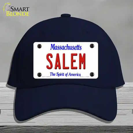 Salem Massachusetts Novelty License Plate Hat Cotton / Navy