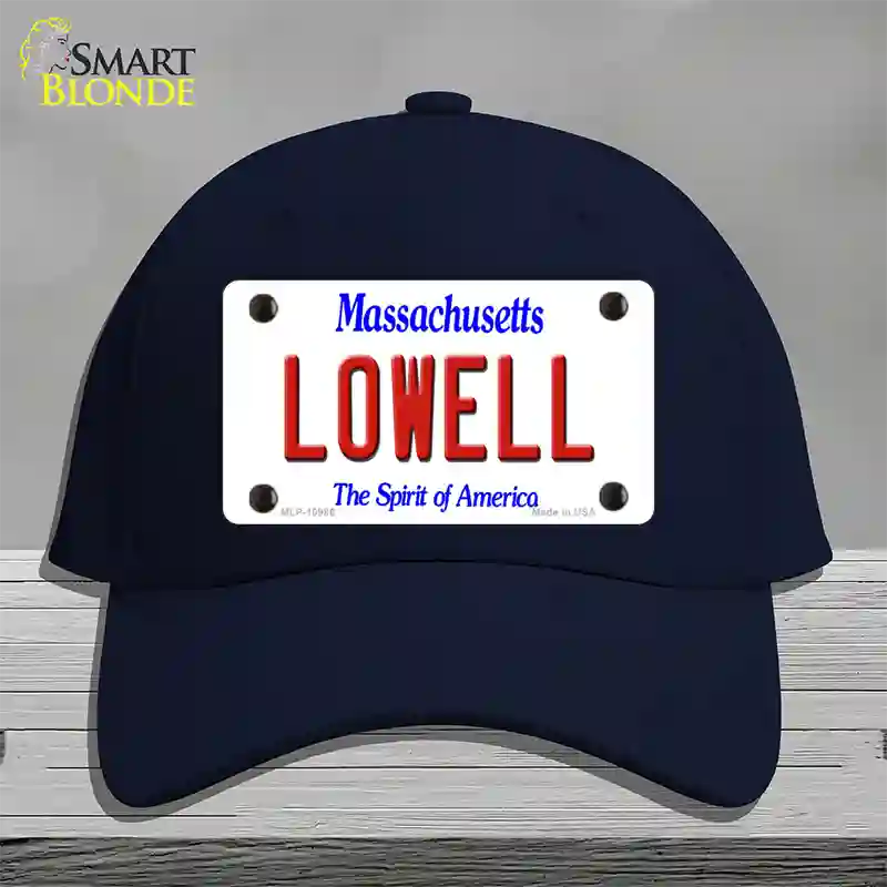 Lowell Massachusetts Novelty License Plate Hat Cotton / Navy