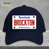 Brockton Massachusetts Novelty License Plate Hat Cotton / Navy