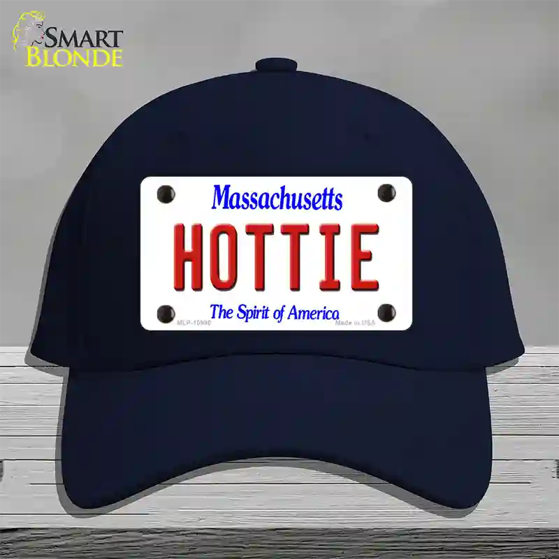 Hottie Massachusetts Novelty License Plate Hat Cotton / Navy