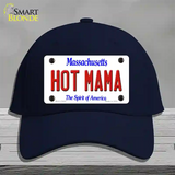 Hot Mama Massachusetts Novelty License Plate Hat Cotton / Navy