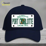 Port Charlotte Florida Novelty License Plate Hat Cotton / Navy