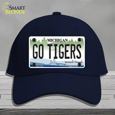 Go Tigers Michigan Novelty License Plate Hat Cotton / Navy