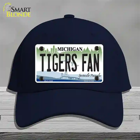 Tigers Fans Michigan Novelty License Plate Hat Cotton / Navy