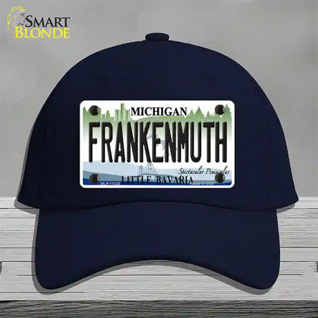 Frankenmuth Michigan Novelty License Plate Hat Cotton / Navy