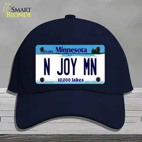 N Joy MN Minnesota Novelty License Plate Hat Cotton / Navy