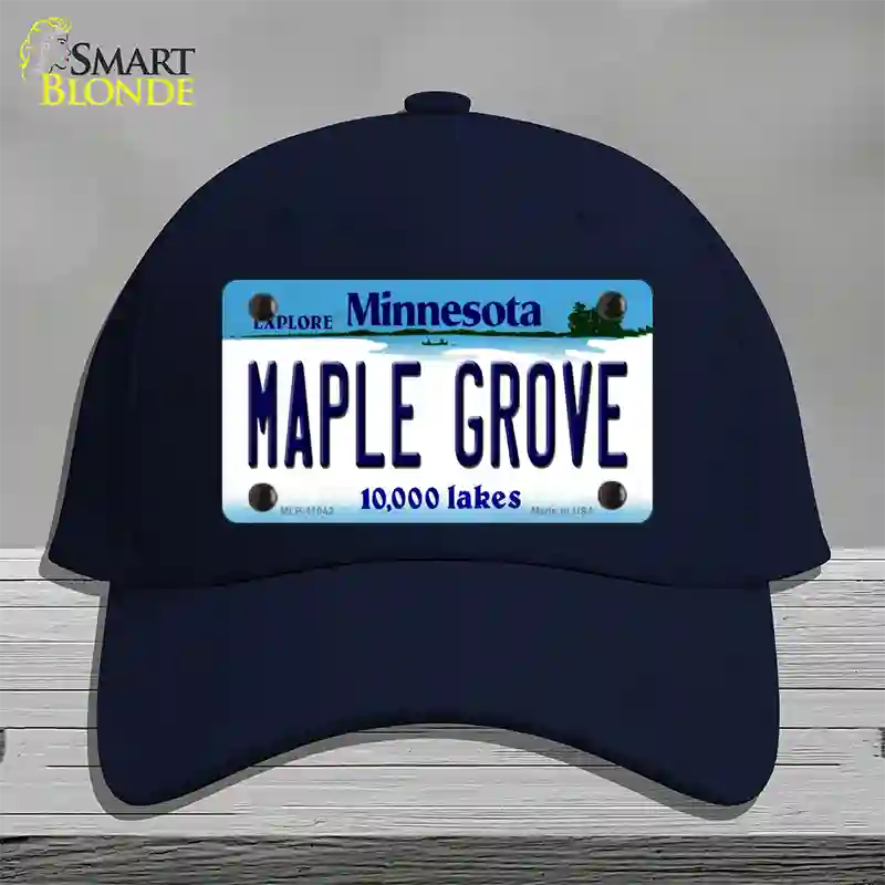 Maple Grove Minnesota State Novelty License Plate Hat Cotton / Navy