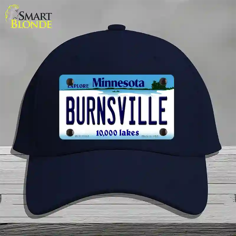 Burnsville Minnesota State Novelty License Plate Hat Cotton / Navy