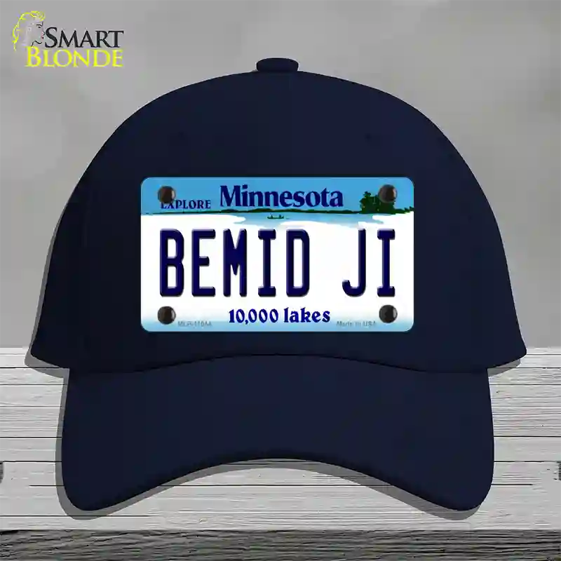 Bemid Ji Minnesota State Novelty License Plate Hat Cotton / Navy