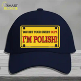 Im Polish Yellow Novelty License Plate Hat Cotton / Navy