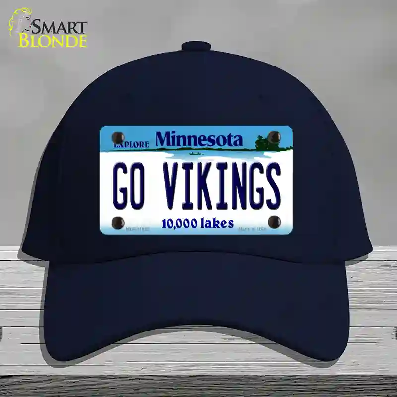 Go Vikings Minnesota Novelty License Plate Hat Cotton / Navy