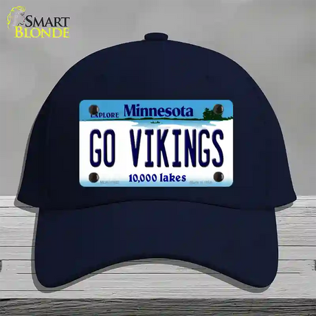 Go Vikings Minnesota Novelty License Plate Hat Cotton / Navy