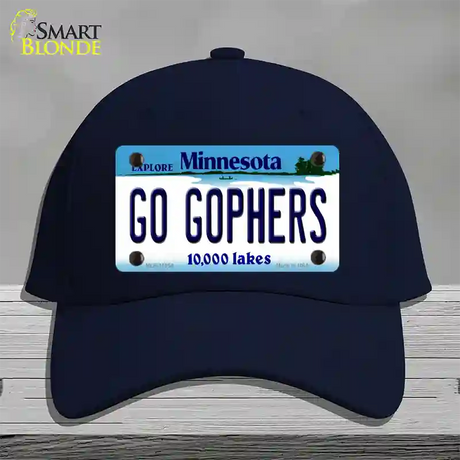 Go Gophers Minnesota State Novelty License Plate Hat Cotton / Navy