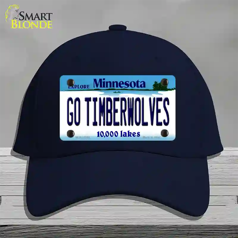 Go Timberwolves Minnesota State Novelty License Plate Hat Cotton / Navy