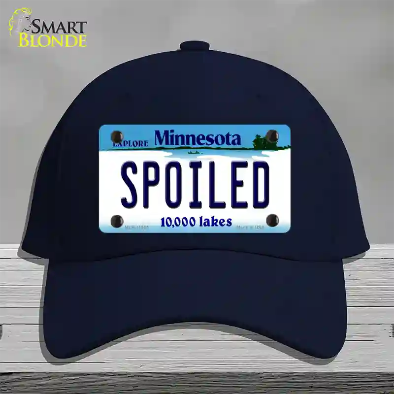 Spoiled Minnesota State Novelty License Plate Hat Cotton / Navy