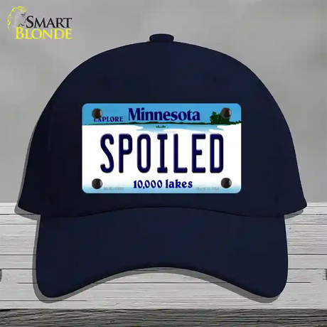 Spoiled Minnesota State Novelty License Plate Hat Cotton / Navy