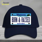 Born and Raised Minnesota State Novelty License Plate Hat Cotton / Navy