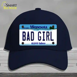 Bad Girl Minnesota State Novelty License Plate Hat Cotton / Navy