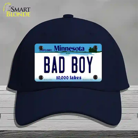 Bad Boy Minnesota State Novelty License Plate Hat Cotton / Navy