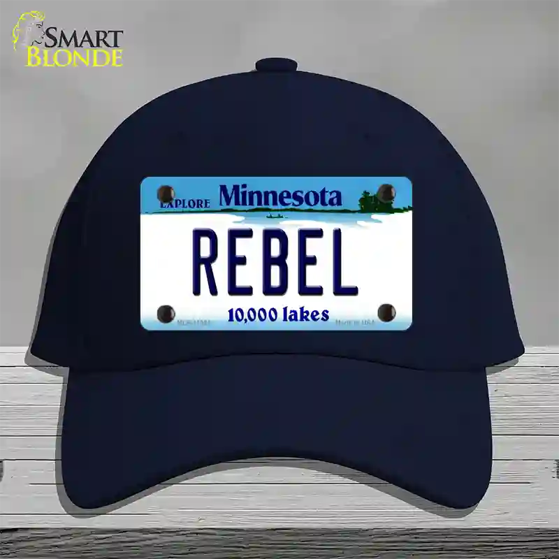 Rebel Minnesota State Novelty License Plate Hat Cotton / Navy