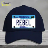 Rebel Minnesota State Novelty License Plate Hat Cotton / Navy