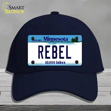 Rebel Minnesota State Novelty License Plate Hat Cotton / Navy