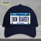 Snow Boarder Minnesota State Novelty License Plate Hat Cotton / Navy