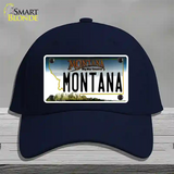 Montana State Novelty License Plate Hat Cotton / Navy