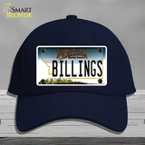 Billings Montana State Novelty License Plate Hat Cotton / Navy