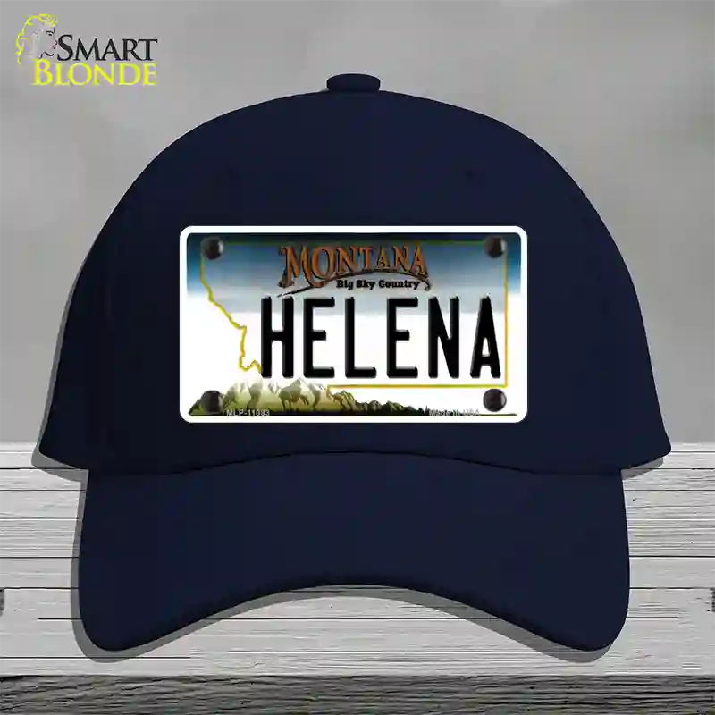 Helena Montana State Novelty License Plate Hat Cotton / Navy