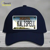 Kalispell Montana State Novelty License Plate Hat Cotton / Navy