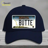 Butte Montana State Novelty License Plate Hat Cotton / Navy