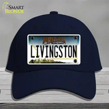 Livingston Montana State Novelty License Plate Hat Cotton / Navy