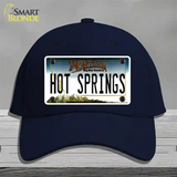 Hot Springs Montana State Novelty License Plate Hat Cotton / Navy