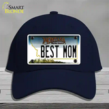 Best Mom Montana State Novelty License Plate Hat Cotton / Navy