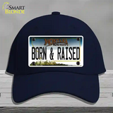 Born and Raised Montana State Novelty License Plate Hat Cotton / Navy