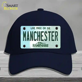 Manchester New Hampshire State Novelty License Plate Hat Cotton / Navy