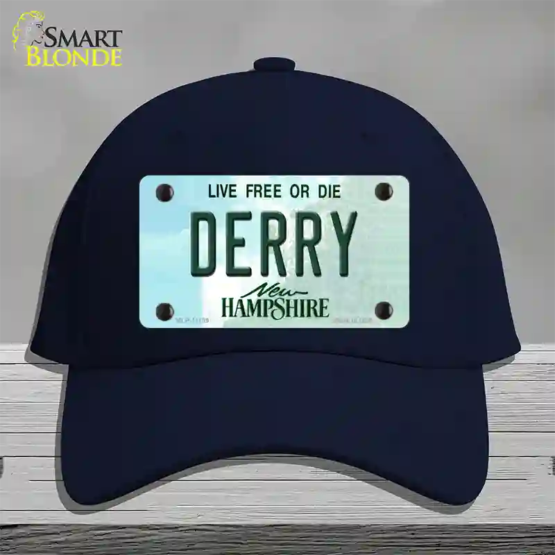 Derry New Hampshire State Novelty License Plate Hat Cotton / Navy