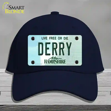 Derry New Hampshire State Novelty License Plate Hat Cotton / Navy