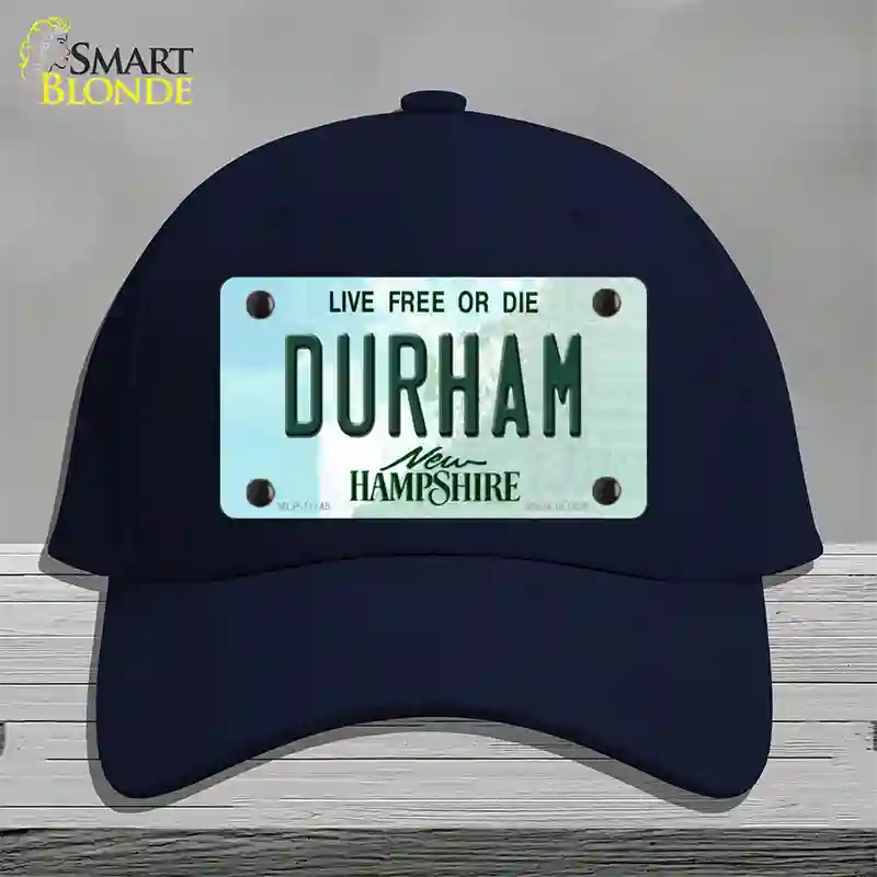 Durham New Hampshire State Novelty License Plate Hat Cotton / Navy