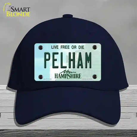 Pelham New Hampshire State Novelty License Plate Hat Cotton / Navy